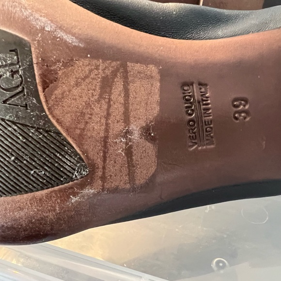 AGL Black Cap Toe Ballet Flats - Picture 5 of 7